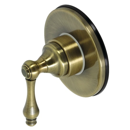 Kingston Brass KS3033AL Single-Handle Three-Way Diverter Valve with Trim Kit, Antique Brass KS3033AL